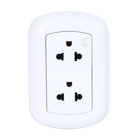 Tomacorriente Doble Universal Oval Bticino Blanco