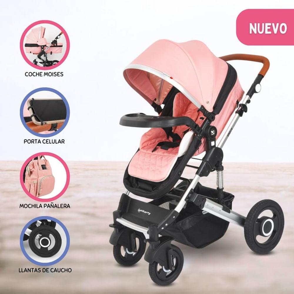 Coche Cuna Moises «ENZO II» Pink