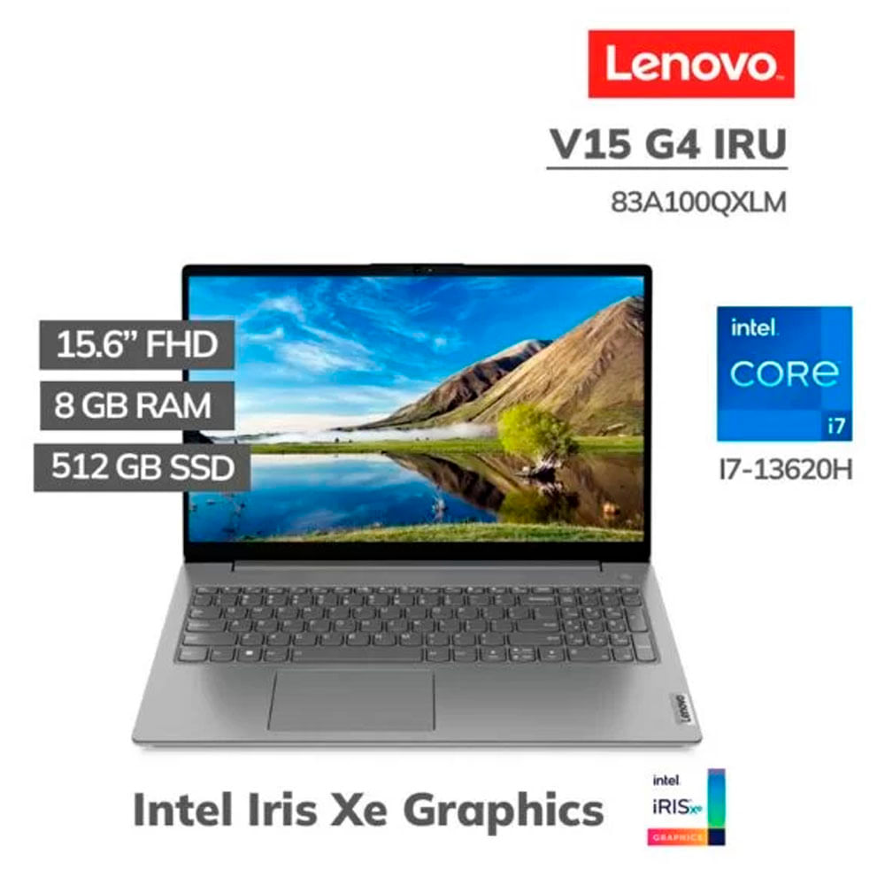 Laptop Lenovo V15 G4 IRU Intel Core i7-13620H 8GB RAM 512GB SSD 15.6"" FHD Win 11 - 83A100QXLM