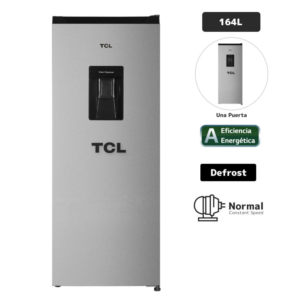 Refrigeradora TCL 164L Defrost F172SDS Silver