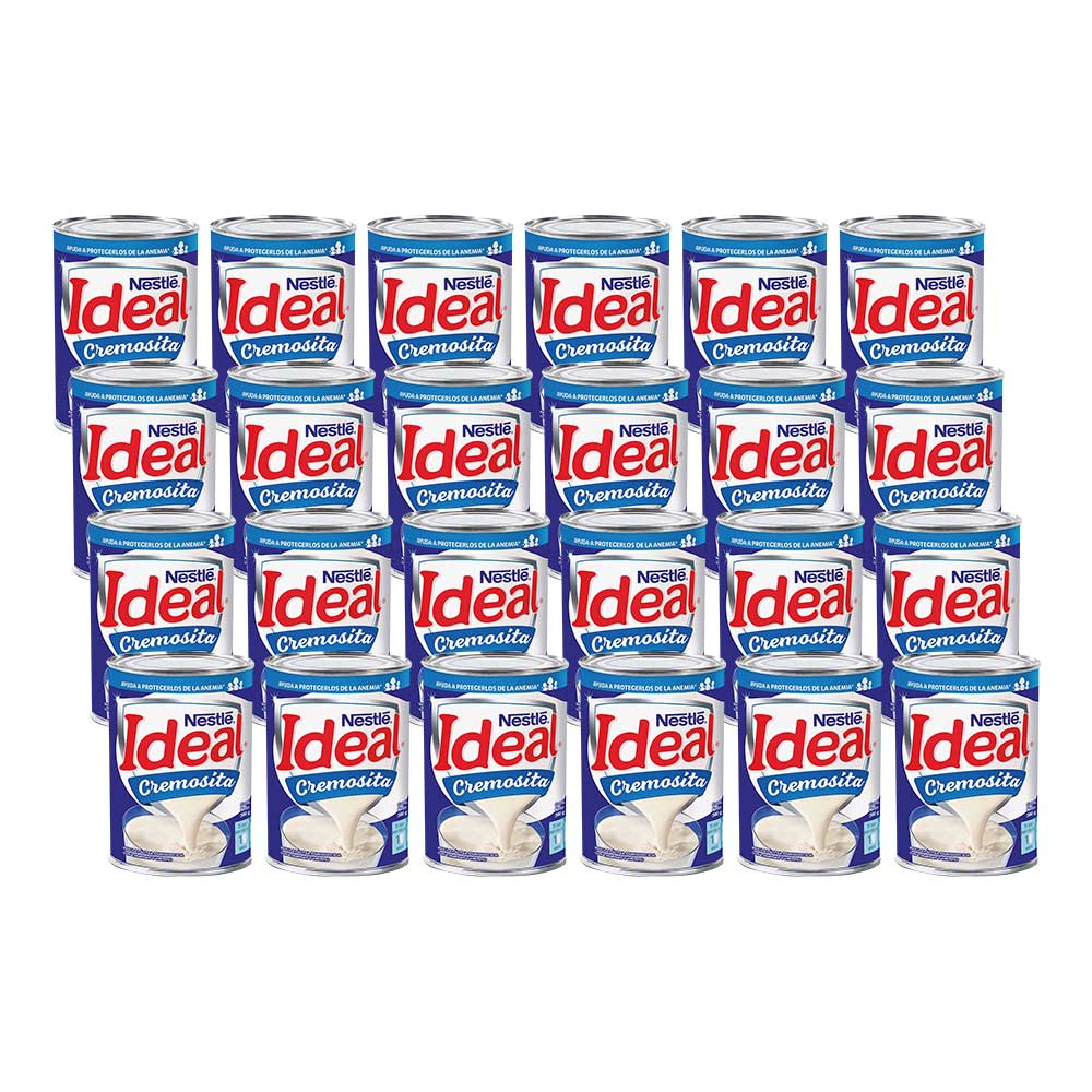 Mezcla Láctea IDEAL Cremosita Plancha 24 Latas 390g c/u