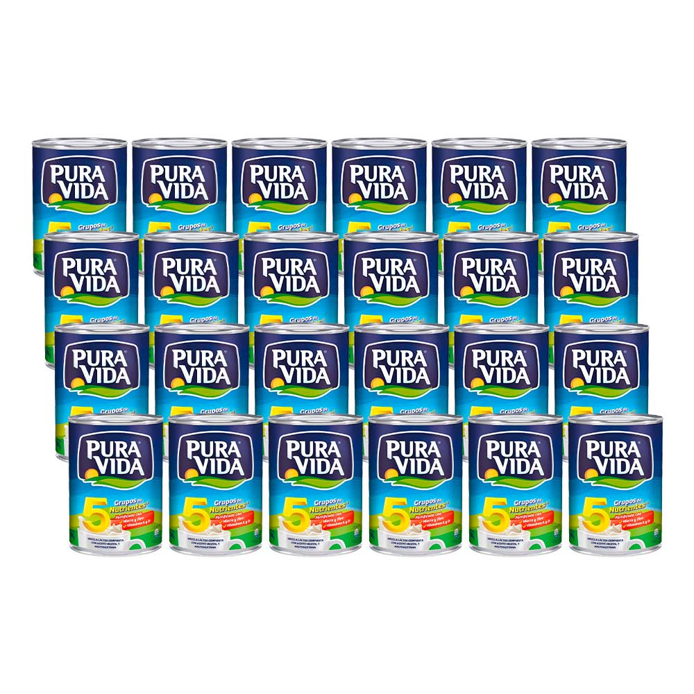 Mezcla Láctea PURA VIDA Plancha 24 Latas 390g c/u