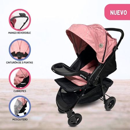 Coche Cuna de Lujo «NEW VALENCIA» Graffiti Pink