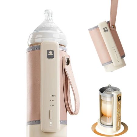 Calentador Biberones Portátil Inalambrico Funda termica con Sensor Temperatura 38C, 42C Y 45C