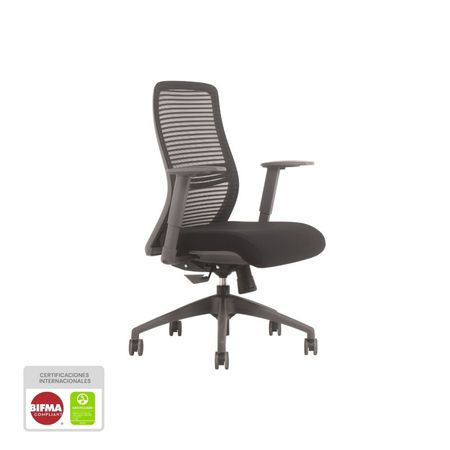 Silla De Oficina Ergonómica Nihmo 3 New Operativa Grey and Black