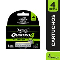 Repuestos para Máquina de Afeitar SCHICK Quattro Titanium 4 Paquete 4un