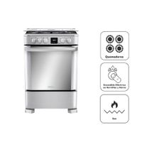 Cocina a Gas MABE 4 Quemadores CMP6085FX1 Inox