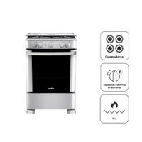 Cocina a Gas MABE 4 Quemadores CMP6035FX1 Inox