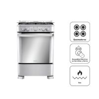 Cocina a Gas MABE 4 Quemadores CMP6060FX1 Inox