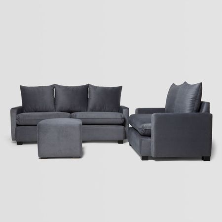 Juego de Sala 3-2+Puff Diana Plomo