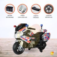 Moto a Batería para Niños «ELITE POLICE» Black
