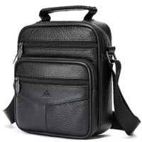Morral De Cuero Vacuno Aldebarán 6107 Negro