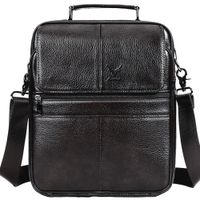 Morral De Cuero Vacuno 6172 Negro para Laptop 13.3 y A4