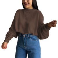 Sueter Mujer Hilo Cerada Mlarga 359G-25 Color Marron