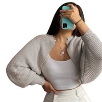 Sueter Mujer Hilo Mlarga Abierto 359G-21 Color Hueso