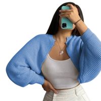 Sueter Mujer Hilo Mlarga Abierto 359G-21 Color Celeste