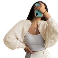 Sueter Mujer Hilo Mlarga Abierto 359G-21 Color Perla