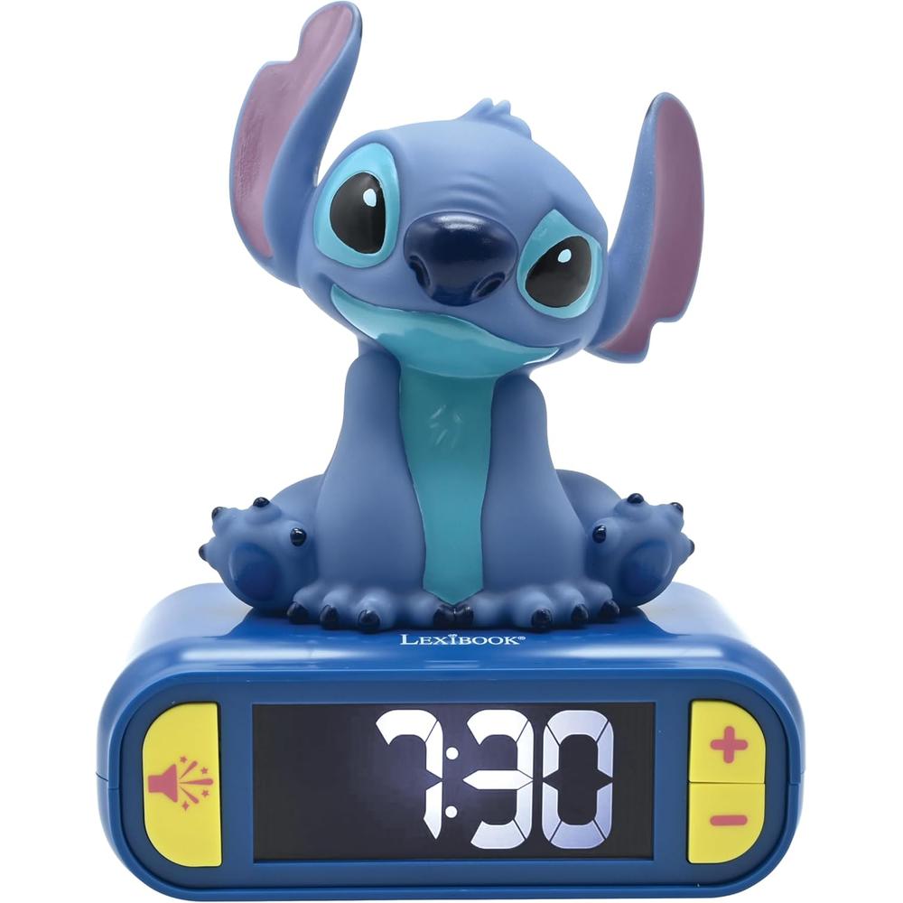 Lilo & Stitch | Reloj Despertador con luz nocturna y melodías y pantalla LCD | Stitch