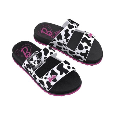 Sandalias Deluxe Barbie Blanco Negro Niña Talla 28