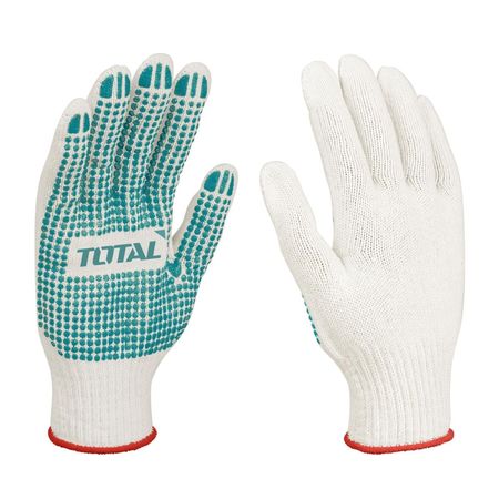 Guantes de Algodón con Puntos PVC XL TSP11102 TOTAL