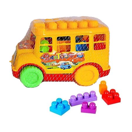 Bus Carrito Playgo con bloques Juguete Didactico 2