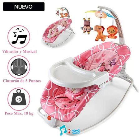 Silla Mecedora Ideal Musical con Vibrador Ocean Rosado