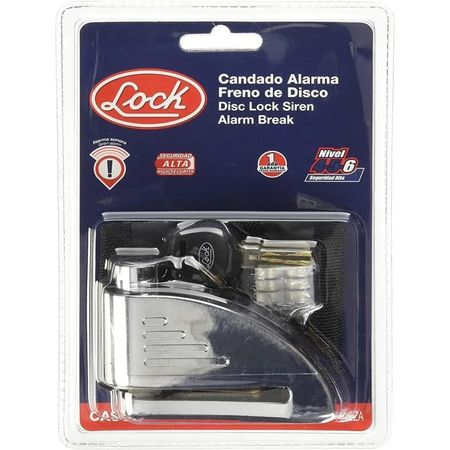 Candado Alarma Freno Disco Para Motocicleta Lock - Lockcas0d
