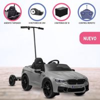 Carro a Batería con Empujador BMW «M5» Gray
