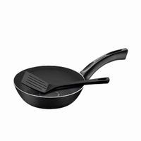 SARTÉN CON ESPÁTULA TRAMONTINA PARIS ALUMINIO NEGRO 28 CM