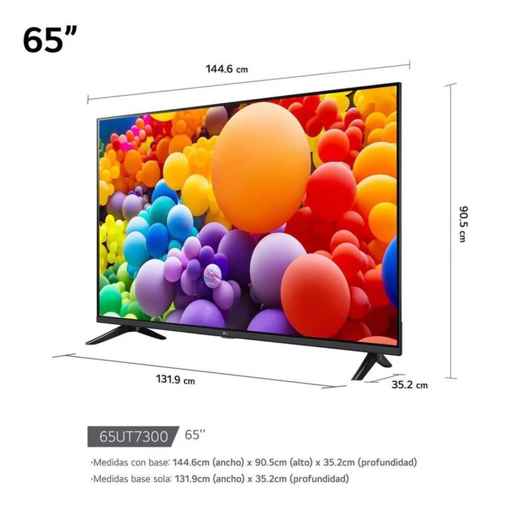 TELEVISOR LG 65 PULG. LED SMART TV 4K UHD CON THINQ AI 65UT7300PSA L CONTROL MAGIC
