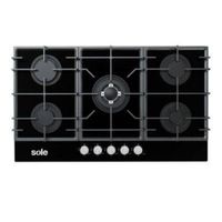 Cocina Empotrable a Gas Sole 5 Hornillas Vidrio SOLCO046V2
