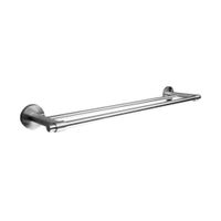Toallero con doble rack en acero inox Vainsa