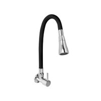 Llave de lavadero a la pared p flex negro bali vainsa