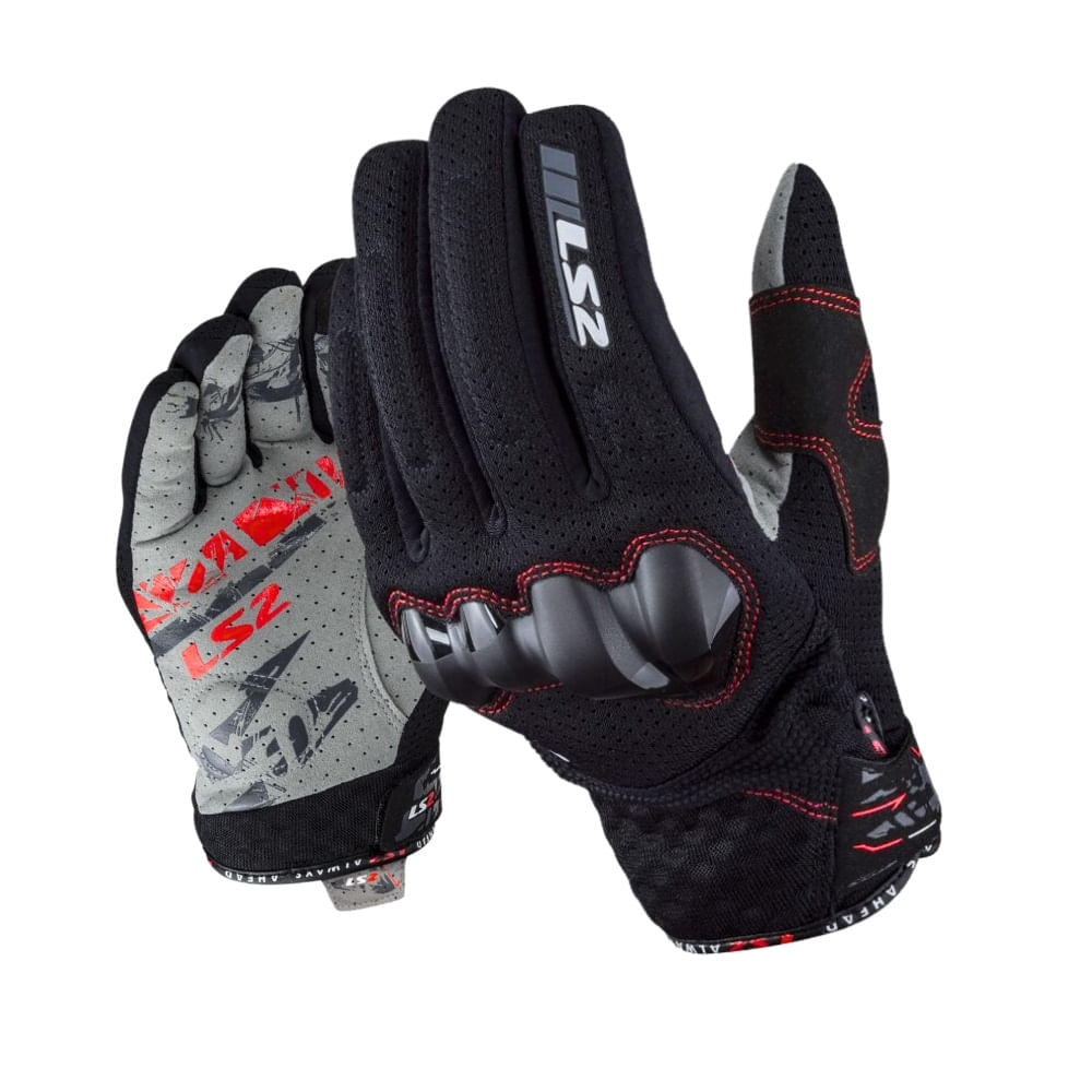 Guante Para Motociclista LS2 Chaki Negro Talla M