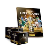 ALBUM COPA LIBERTADORES 2025, ALBUM TAPA DURA + 2 PAQUETONES (100 SOBRES)