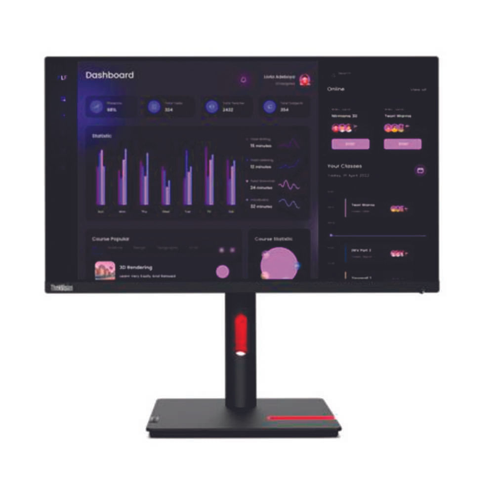 Monitor Lenovo ThinkVision T24i-30, 23.8"" WLED IPS, 1 x HDMI, 1 x Displayport, 1 x VGA