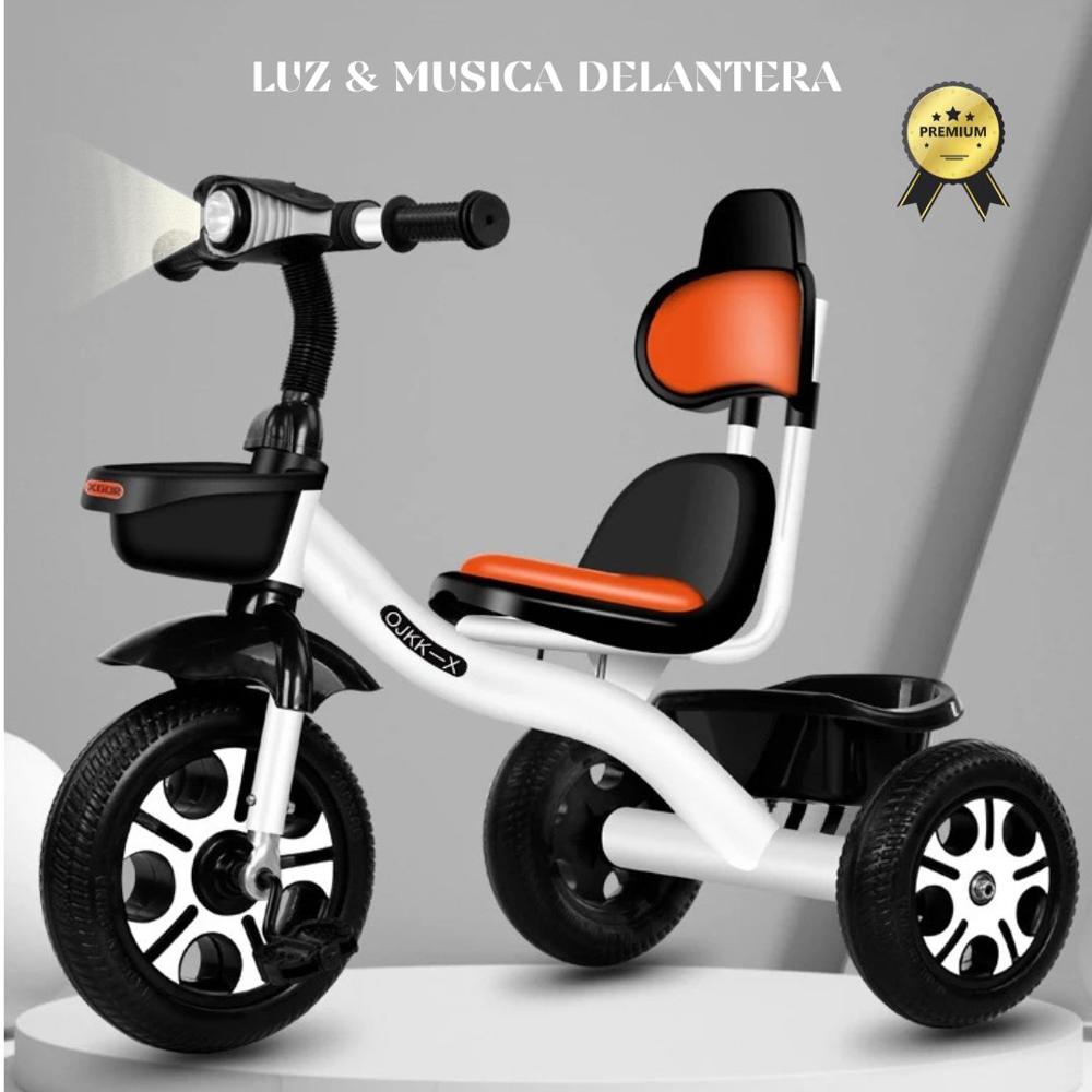 Triciclo Para Niños Bicicleta Flashlight - Blanco