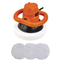 Pulidora Orbital 120 W 3200 Rpm + 3 Bonetes Black + Decker KP12K-B2