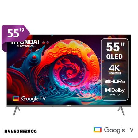 TELEVISOR HYUNDAI 55 QLED SMART TV GOOGLE TV 4K UHD HYLED5529QG