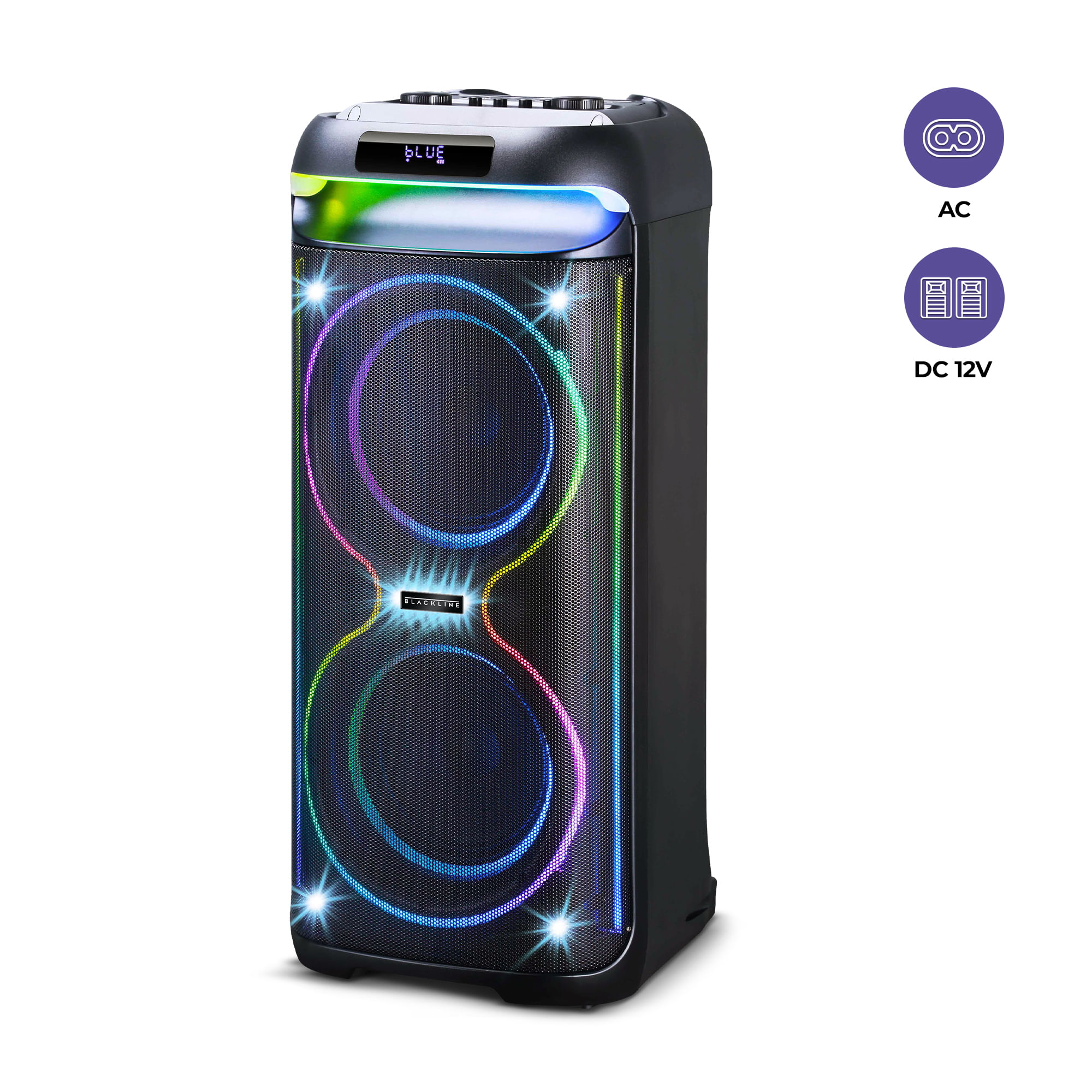 Torre BLACKLINE TORRBL10INF 100W 2X10 BT FM Sonido Espacial DSP TWS