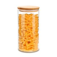 Frasco de Vidrio Borosilicato con Tapa de Bambú 950 ml