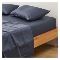 Sábanas 2 plazas azul marino 100 % algodón bramante 200 hilos Lima Tienda