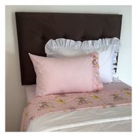 Sábanas 1 plaza Teddy Bear rosa 100 % algodón bramante 200 hilos