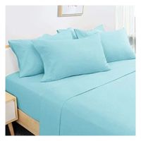 Sábanas 1.5 plazas agua marina 100 % algodón bramante 200 hilos Lima Tienda