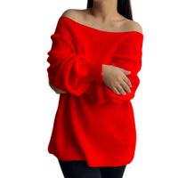Chompa Mujer Hombros Hilo Dralom 359G-24 Color Rojo