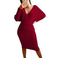 Vestido Mujer Hilo Cruzado Mlarga 359G-27 Color Vino