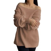 Chompa Mujer Hombros Hilo Dralom 359G-24 Color Beige