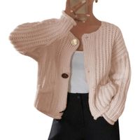 Chompa Mujer Hilo Bolsillos Botones 359G-30 Color Api