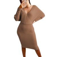 Vestido Mujer Hilo Cruzado Mlarga 359G-27 Color Caramelo