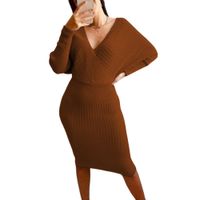 Vestido Mujer Hilo Cruzado Mlarga 359G-27 Color Camel